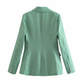 Kirana Plaid Print Blazer